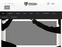 Tablet Screenshot of fencingarmor.com